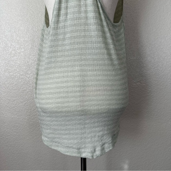 Free People Frida Mint Green Floral Embroidered Gauzy Knit Tank Top, Sz Medium - Picture 8 of 13